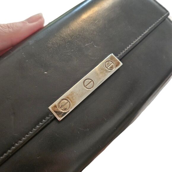 Cartier Black Onyx Leather Love Collection Continental Long Wallet w/ Box & COA - Picture 7 of 12